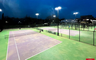 Iluminación LED en las pistas de tenis del David Lloyd Aravaca
