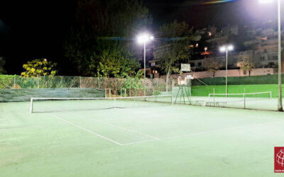 Nueva iluminación led en las pistas de tenis del Club de Tennis la Riera