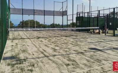 Renovación del césped de tres pistas de pádel del Club Tennis Barcelona-Teià