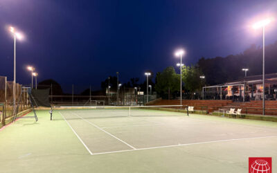 Club Tennis Ribes estrena iluminación LED en su pista de tenis nº 1